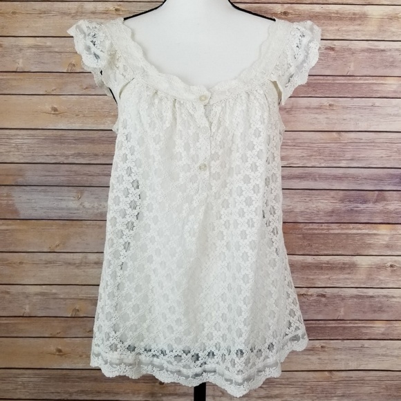 Pinky Tops - Pinky Lace Tank Top Size Large